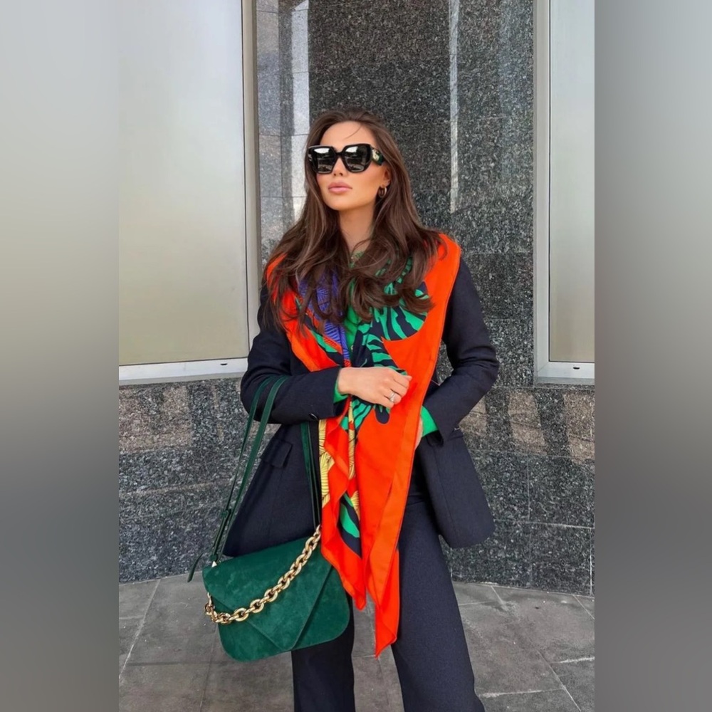 Colorful Shoe Print Scarf